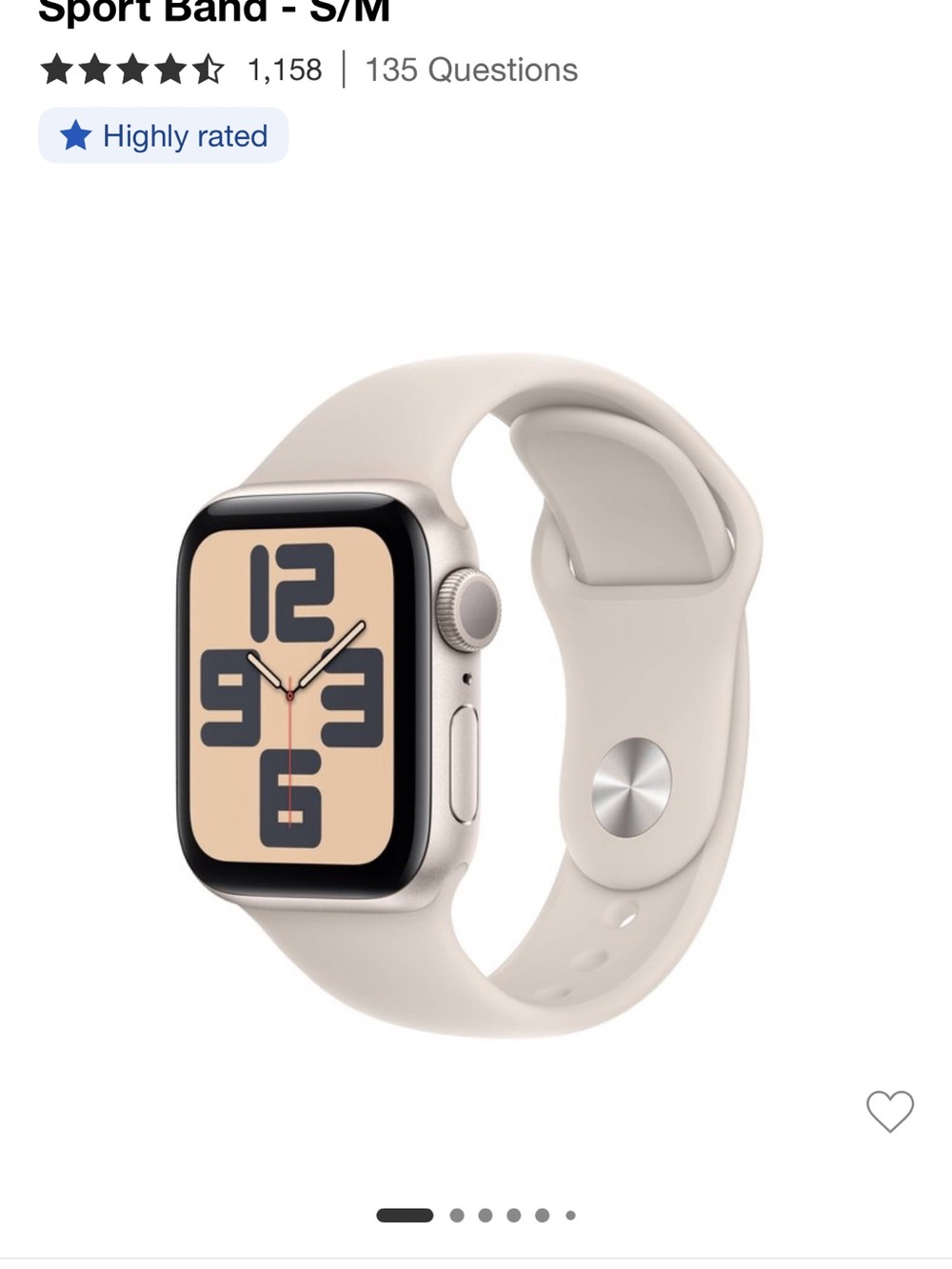 Apple Watch SE 2 with Light Stone Silicone Sport Band - Cream/Taupe S/M